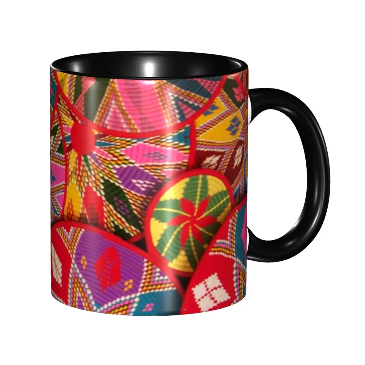 

Ethiopian Plates Pattern Coffee Mugs DIY Personalized Sefed Ceramic Mug Creative Gift