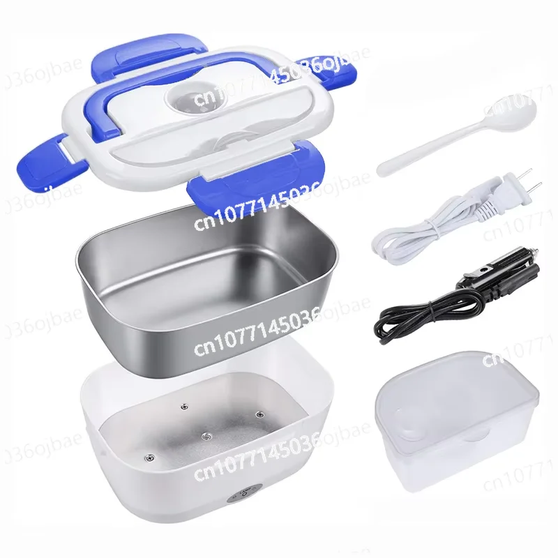 Stainless steel electric heating bento lunch box portable leak-proof hot water bottle food heater heater lunch box