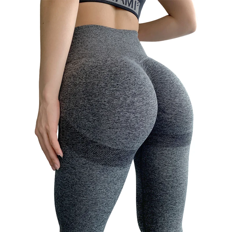 섹시한 여성 레깅스 버블 버트 푸시 업 피트 니스 레깅스 슬림 하이 웨이스트 레깅스 Mujer Seamless Fitness Legging