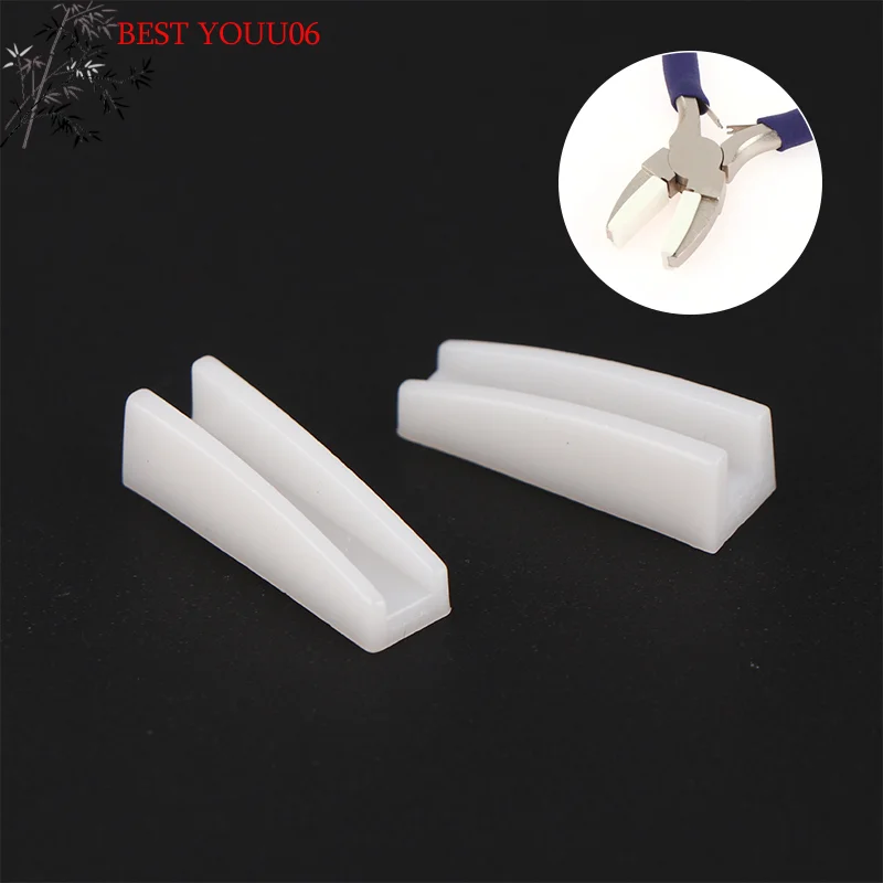 Hot 2Pcs Nylon Jaw Pliers Replacement Head Craft Plat Nose Pliers Head DIY Tools For Beading Looping Jewelry Making