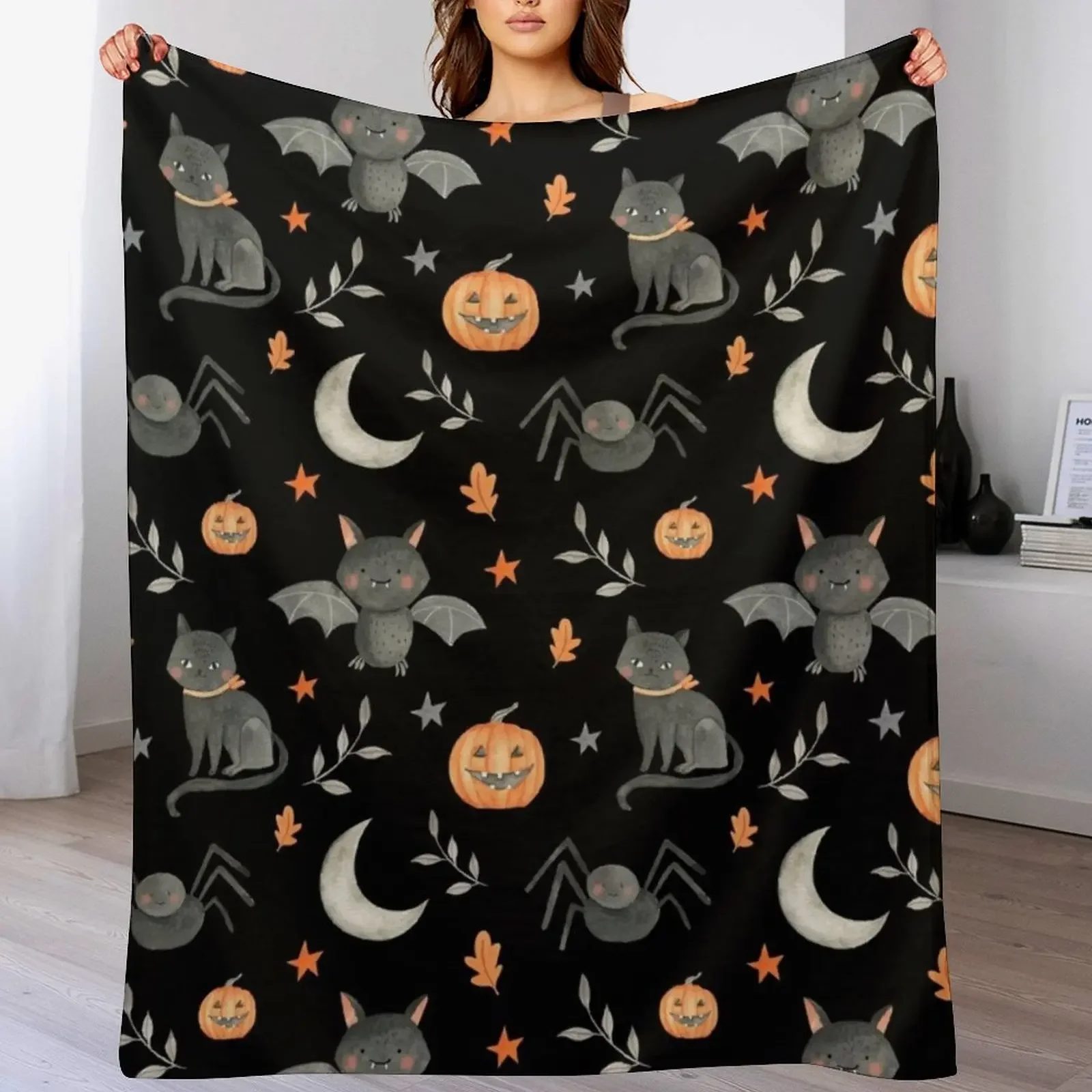 

HALLOWEEN PARTY Throw Blanket Beautifuls Soft Big Blankets