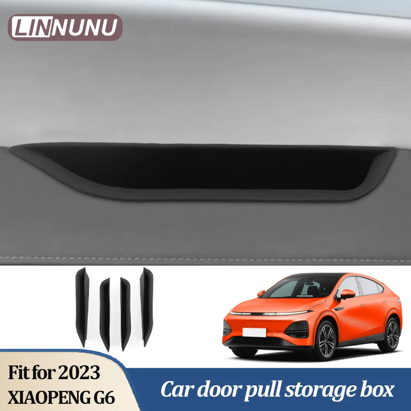 Linnunu Fit for Xiaopeng G6 2023 Door Storage Box Special Car Interior Decoration Xiaopeng G6 Armrest Storage Box Car Door Handle Door Slot Storage Box Protective Box