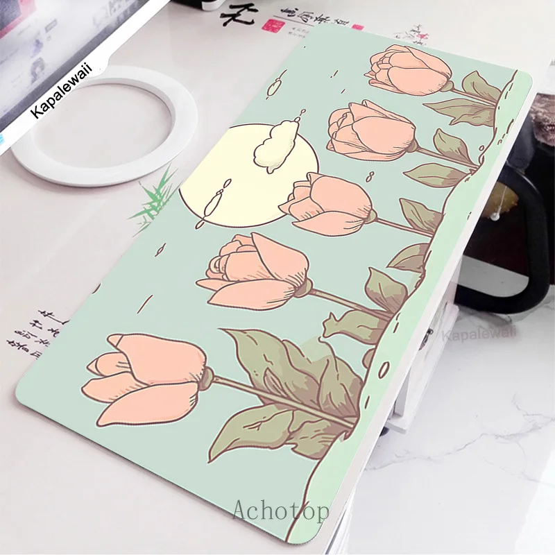 

Новый коврик для мыши для ПК Gamer Beauty Flower Girl Office Gaming Mausepad XXXL Большой резиновый настольный коврик для клавиатуры Настольный коврик для мыши