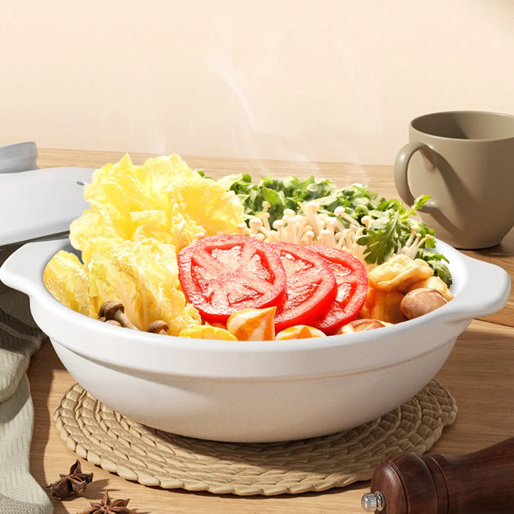 

Ceramic Cooking Pot Stew Pot Heat Resistant for Kitchen Household Soup Braising and Multi Purpose Cooking