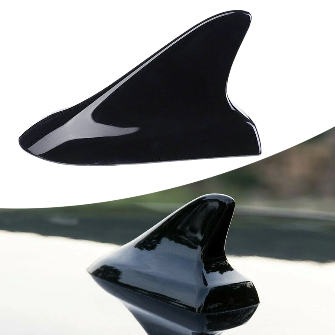 Car Exterior Roof Shark Fin Antenna Receiver Aerial Cover Trim Fit for Kia Forte K3 2014 2015 2016 2017 2018 Black