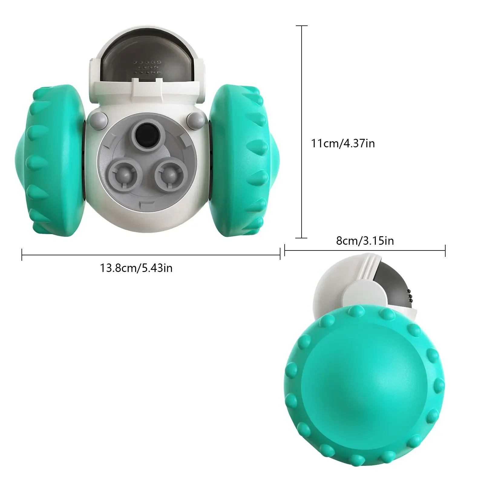 Cat Toy with 360° Rotating Design, Interactive Food Dispensing Wheel, Durable PEGT & ABS Material, Fun for Multiple Cats