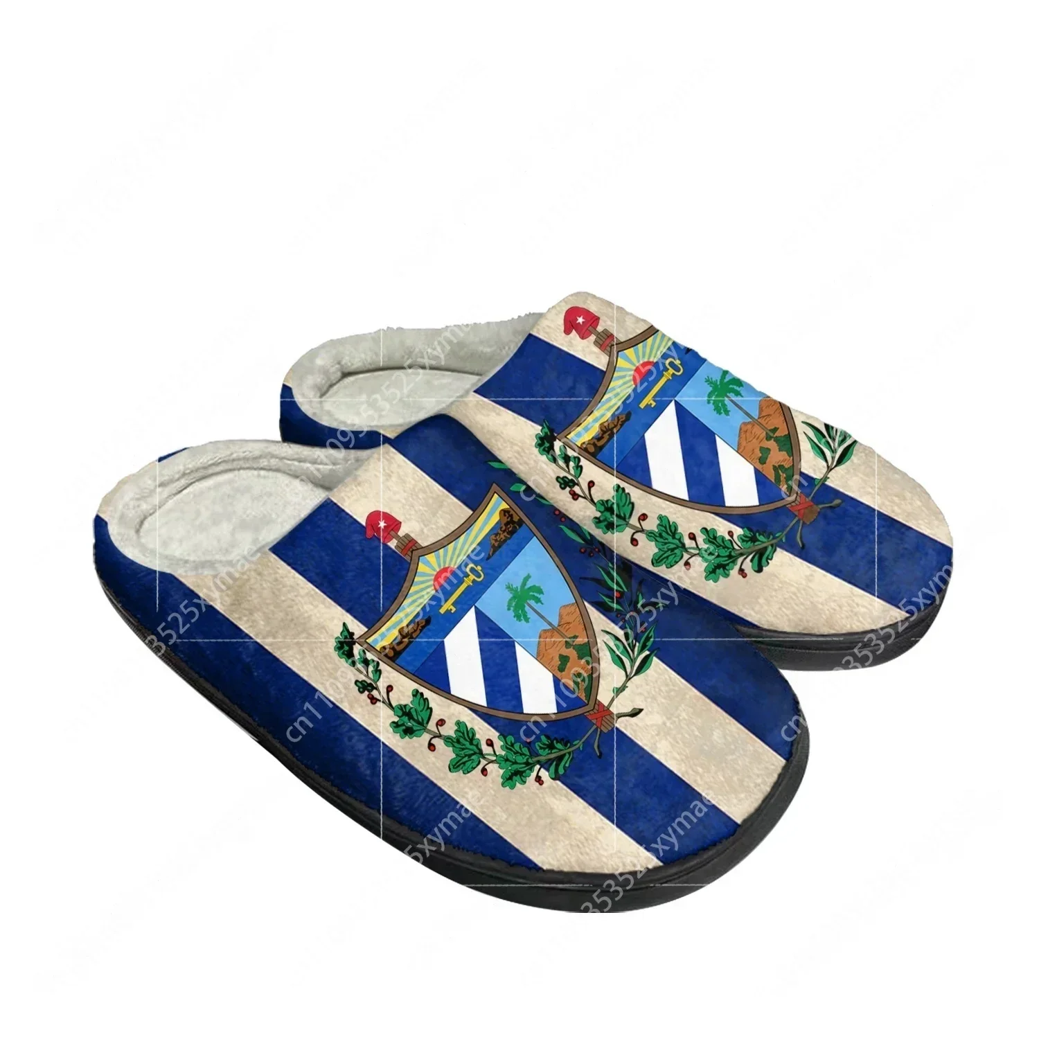 

Домашние хлопковые тапочки с флагом Кубы, мужские и женские, плюшевые, для спальни, повседневные, теплые, термо-тапочки