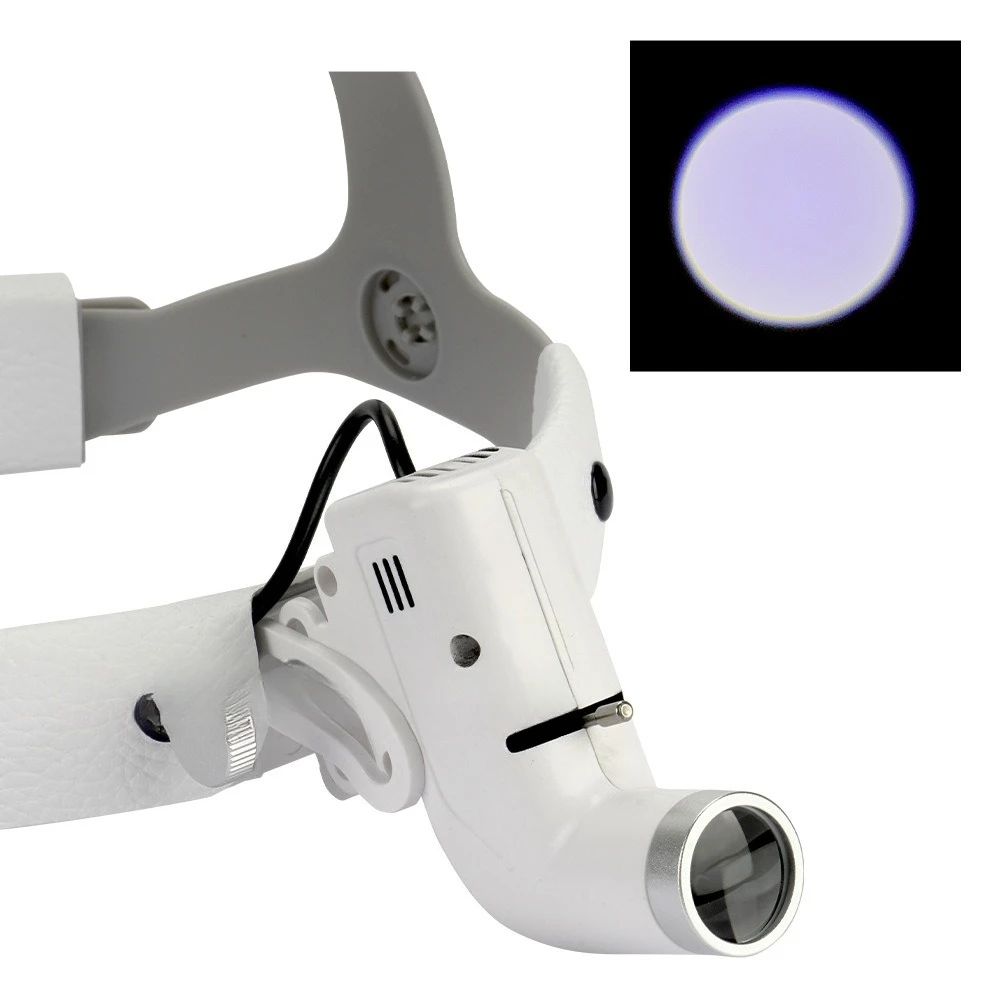 Dental head-mounted magnifying glass for multidisciplinary surgery headlights 3.5 times LED inspection lights Medical 5W