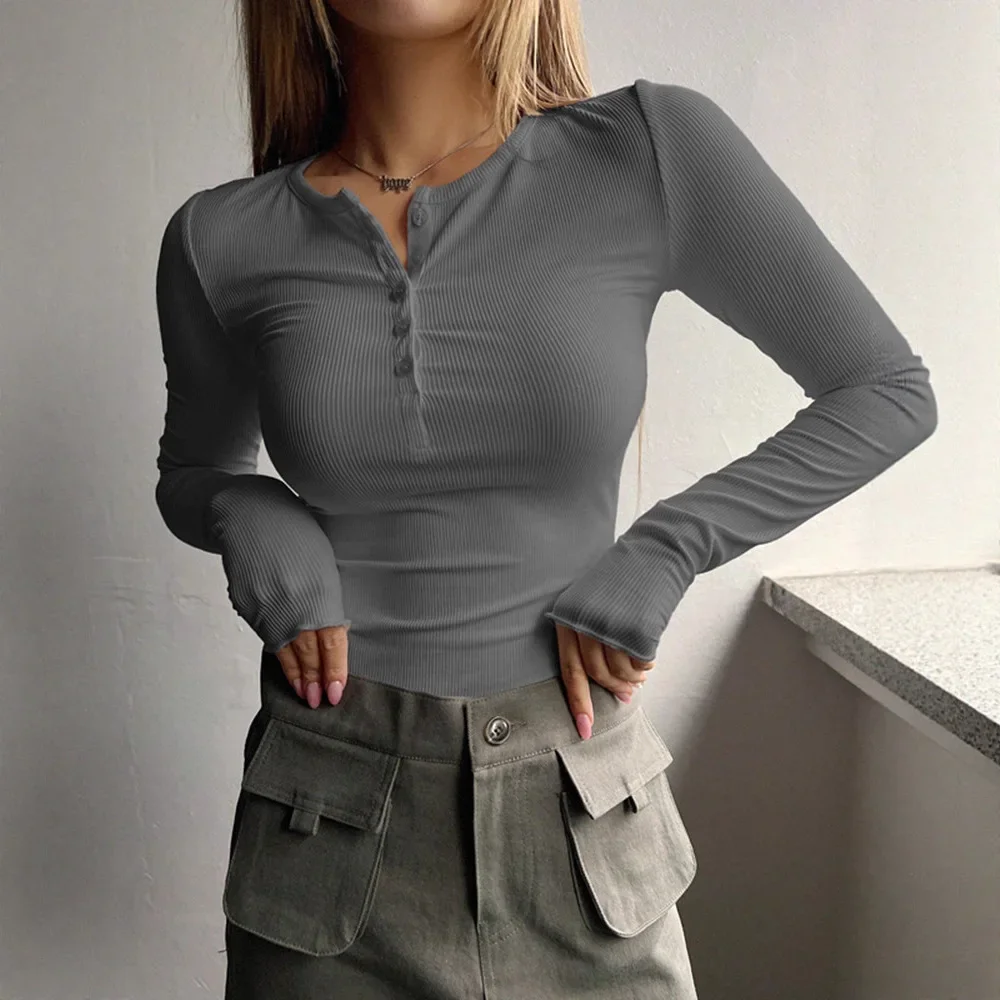 Chemise de Style coréen pour femmes, col en v, manches longues, Base imprimée, boutonnée, tissu à rayures, confortable, haut décontracté, mode printemps