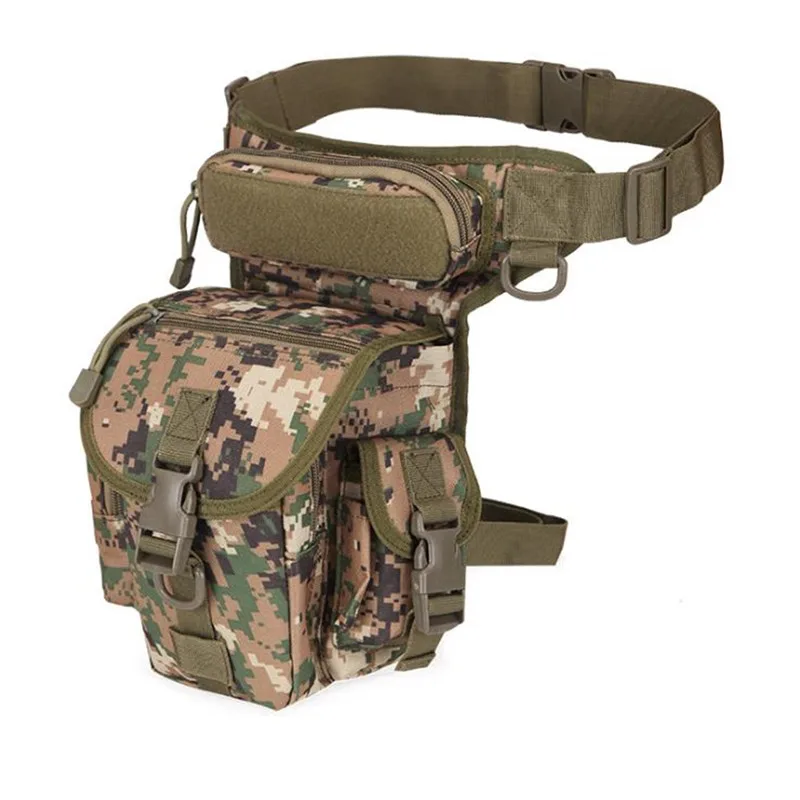 Sac banane militaire étanche pour homme, ceinture de hanche polyvalente, sac de jambe de maintien d\'armes, utilitaire de chute, poudres de cuisse