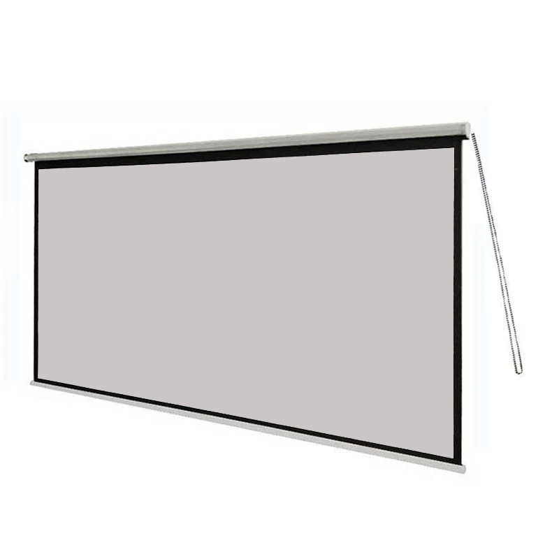 Thinyou handheld projection screen 60 72 84 100inch 16:9 white plastic white fiberglass gray fiberglass wall mounted