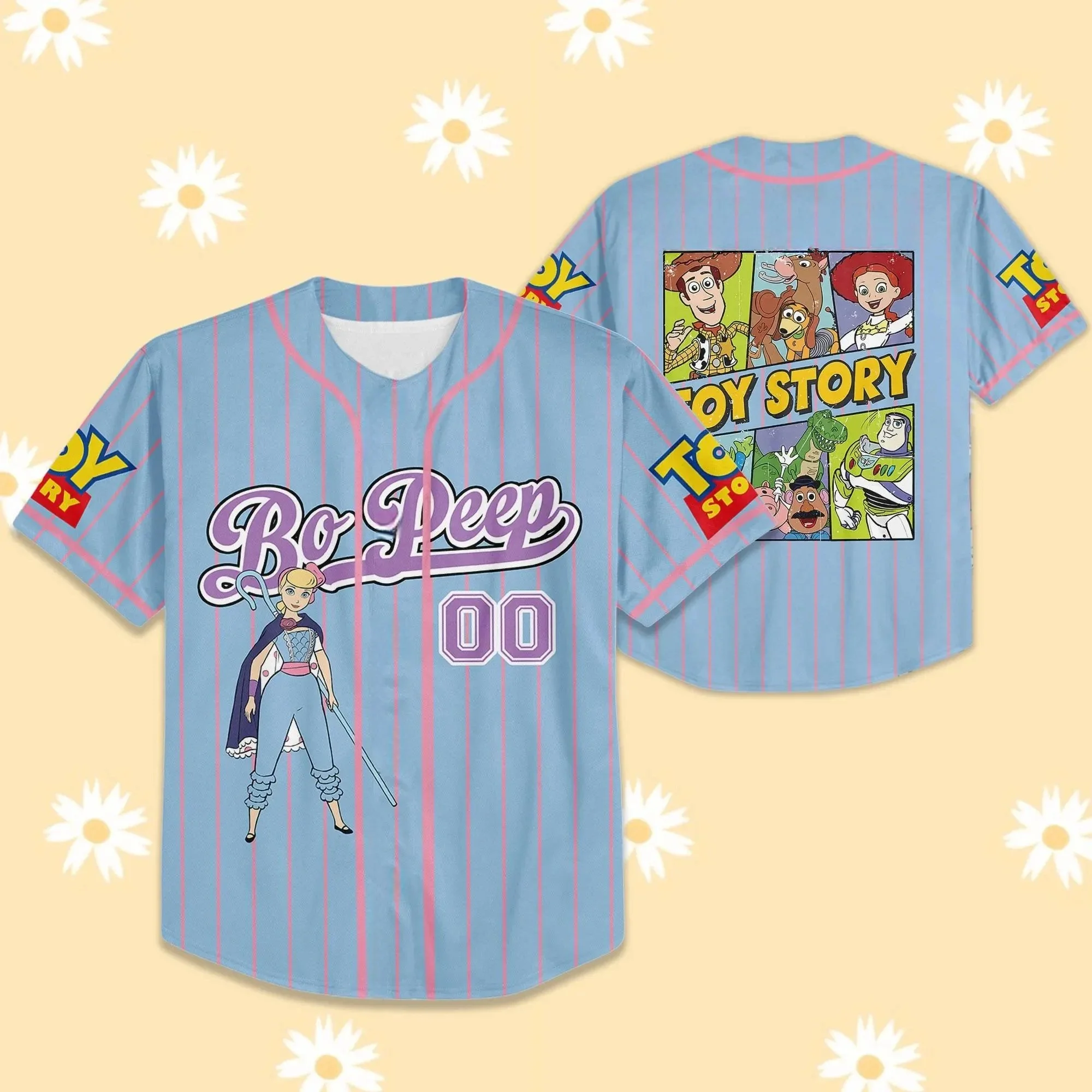 Potdemiel مخصص ديزني توي ستوري سلسلة البيسبول جيرسي فريق سلسلة حدد نمط جيرسي ديزني لاند هدية عيد ميلاد للأطفال #4