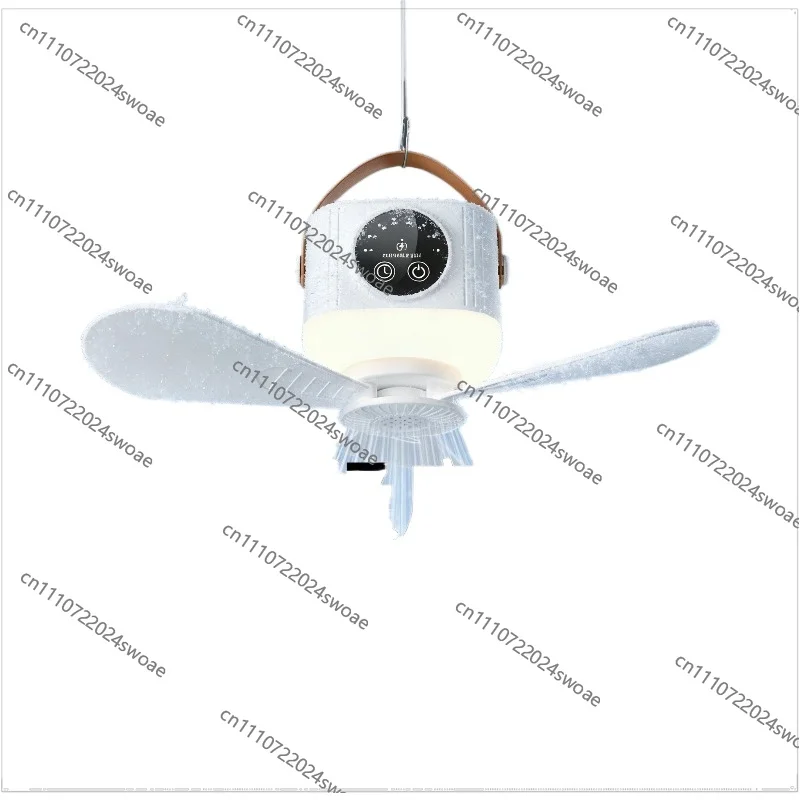 For Small Ceiling Fan Dormitory Silent Bed Electric Fan Charging Camping Outdoor Tent