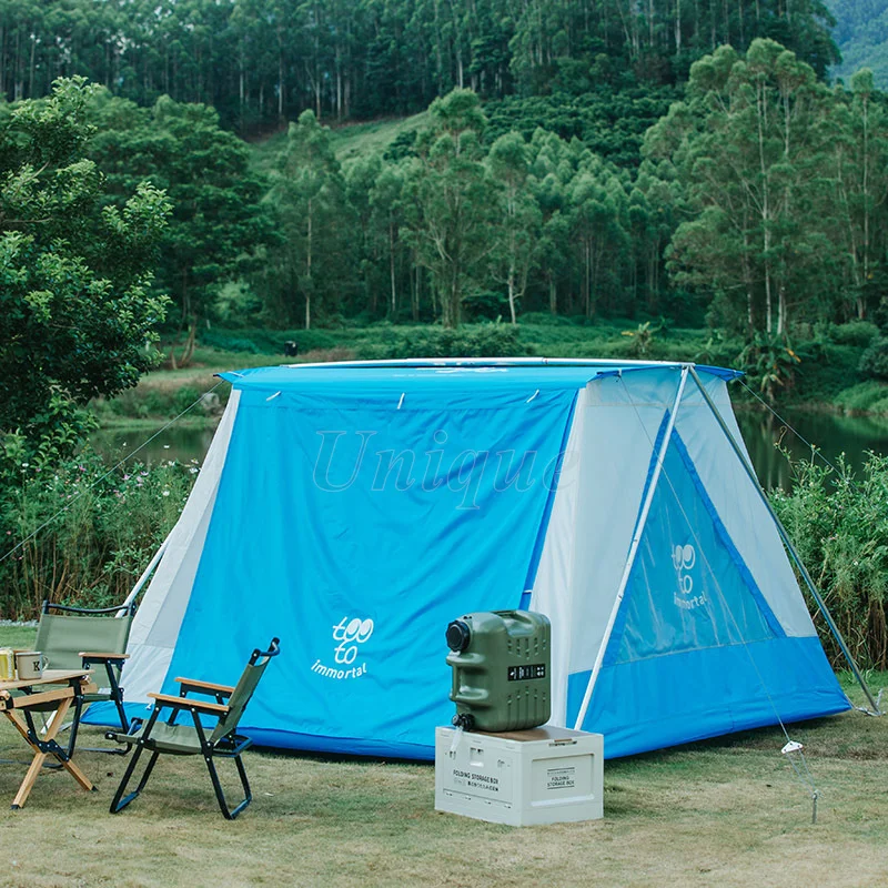 Outdoor Glamping Camping Tent, Luxury Family Tent, Waterproof, Large Space, 1 Hall, 1 Living Room, 3, 4, 5 Persons