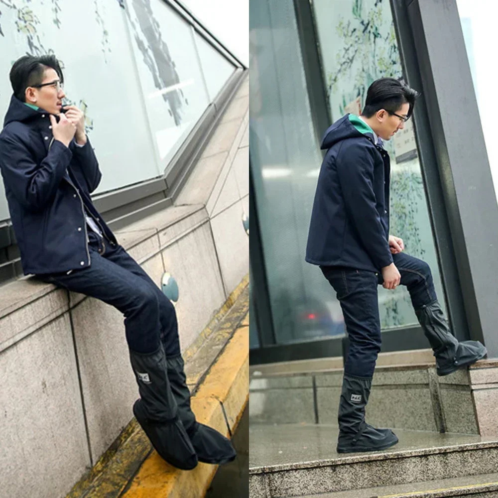 

Reusable Motorcycle Rain Shoes Cover - Non-Slip Boot Protectors for Rain/Snow