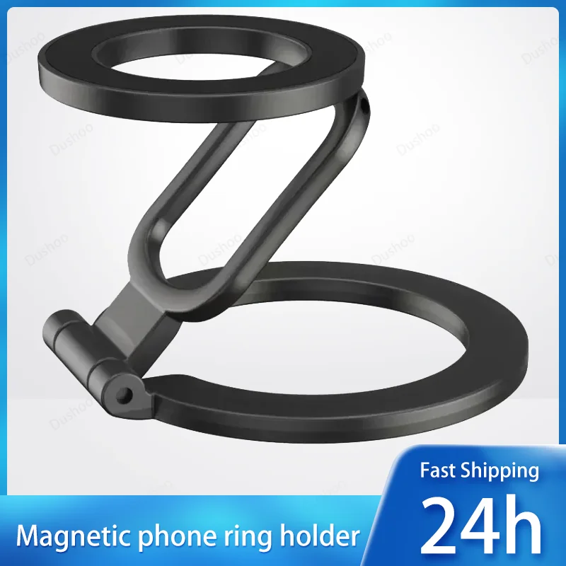 

Новый магнитный держатель-кольцо для телефона, двусторонняя подставка-держатель с магнитом для MagSafe iPhone 17 16 15 14 13, для спортзала и автомобиля