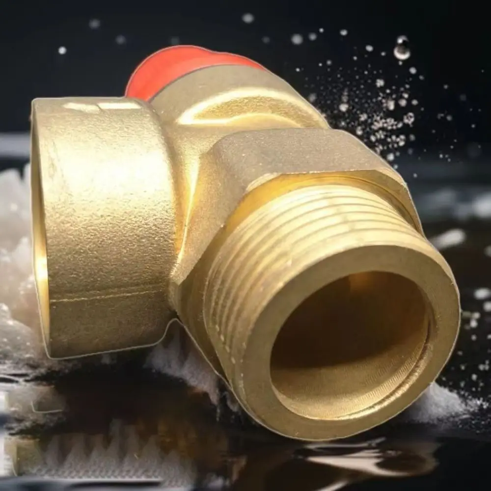 Color Gold Pressure Valve Easy Installation Inner and Outer Wire Drain Switch Brass Material Efficient Pressure Control