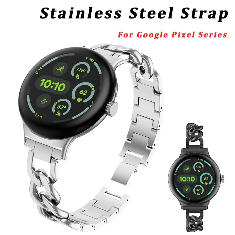 

No Gaps Stainless Steel Strap for Google Pixel Watch 3 45MM Metal Bracelet Correa For Google Pixel 3 2 1 41MM Watch Wristband