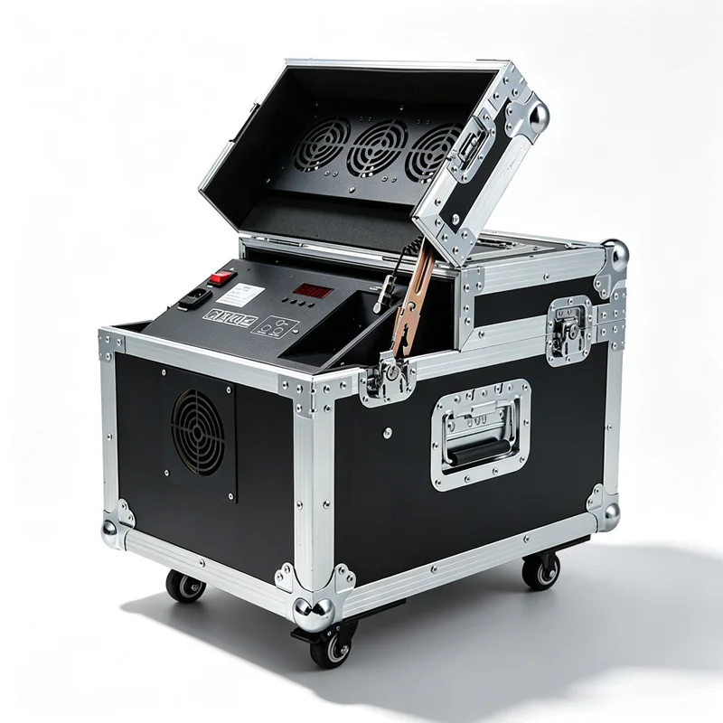 600W/900w Smoke Machine Portable No Heating Double Haze Machine Stage For DJ Disco Par DMX512 Flight Case Included