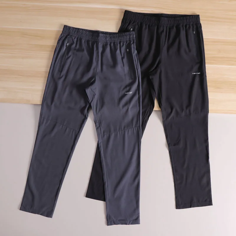 

Мужские облегающие брюки Qui Dry, дышащие, с эластичной резинкой на талии, прямые спортивные повседневные брюки, летние самоохлаждающие светоотражающие брюки