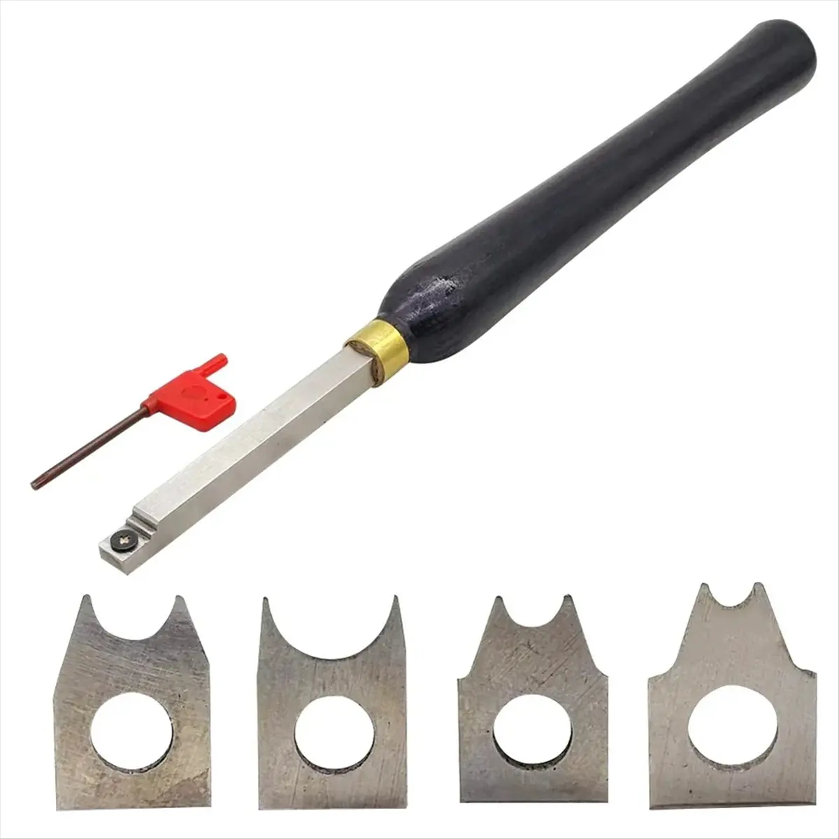 DT35BG Woodworking Hand-Held Discarded Semi-Circular Turning Tool Arc Turning Tool High-Speed Steel Hardwood R Turning Tool