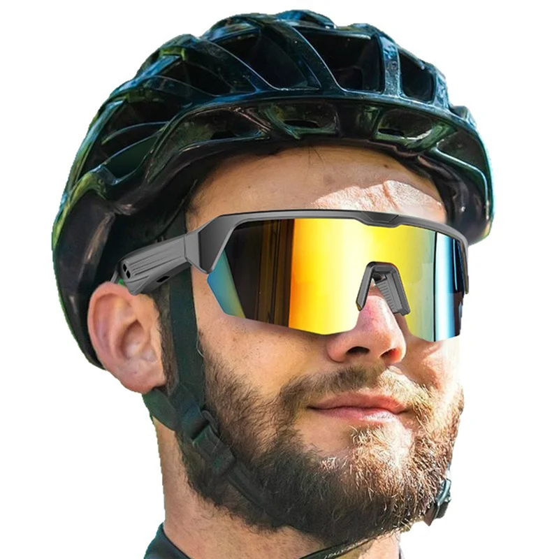 Cycling Audio Smart Glasses UV 400 Protection Bluetooth Call Headset Sunglasses Sports Driving Music Earbuds Headphones