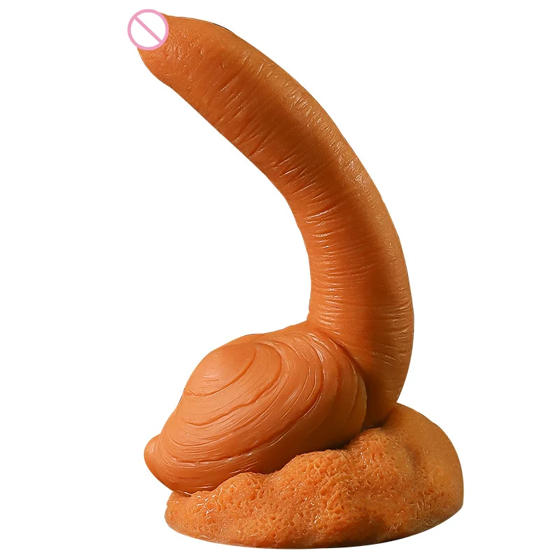 Homosexueller XL-Silikon-Analplug-Dildo, vaginaler Analdilatator, sexueller Missbrauch, Masturbation, Elefant, ziehend, Muschelform, Paar-Sexspielzeug