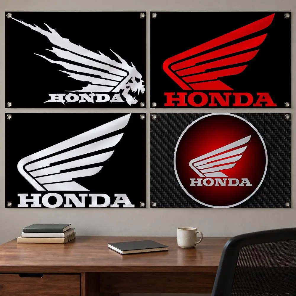 Classic Brand Honda Motorcycle Flags Indoor Outdoor Wall Banner Party Decor Large Hanging Wall Backdrop