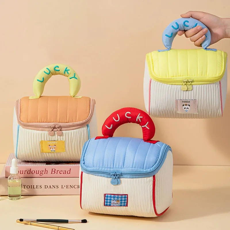 Large Capacity Waterproof Portable Travel Storage Bag Skincare Wash Storage Toiletry Bag House-Shaped Makeup Bag with Handle