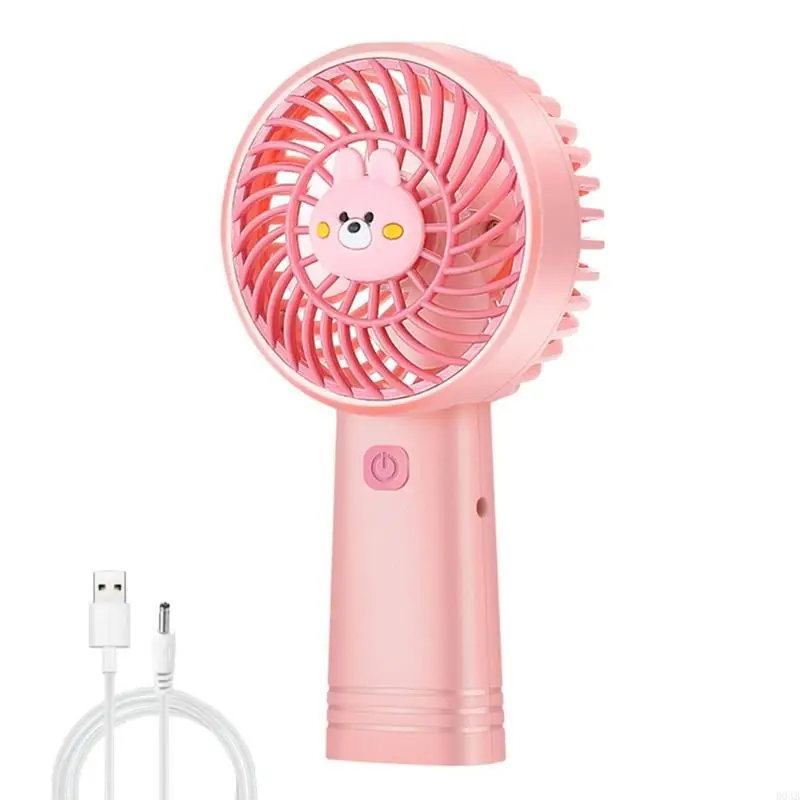D0AB Handheld Fan Portable Small Fan Cooling Fan USB Rechargeable Hand Fan
