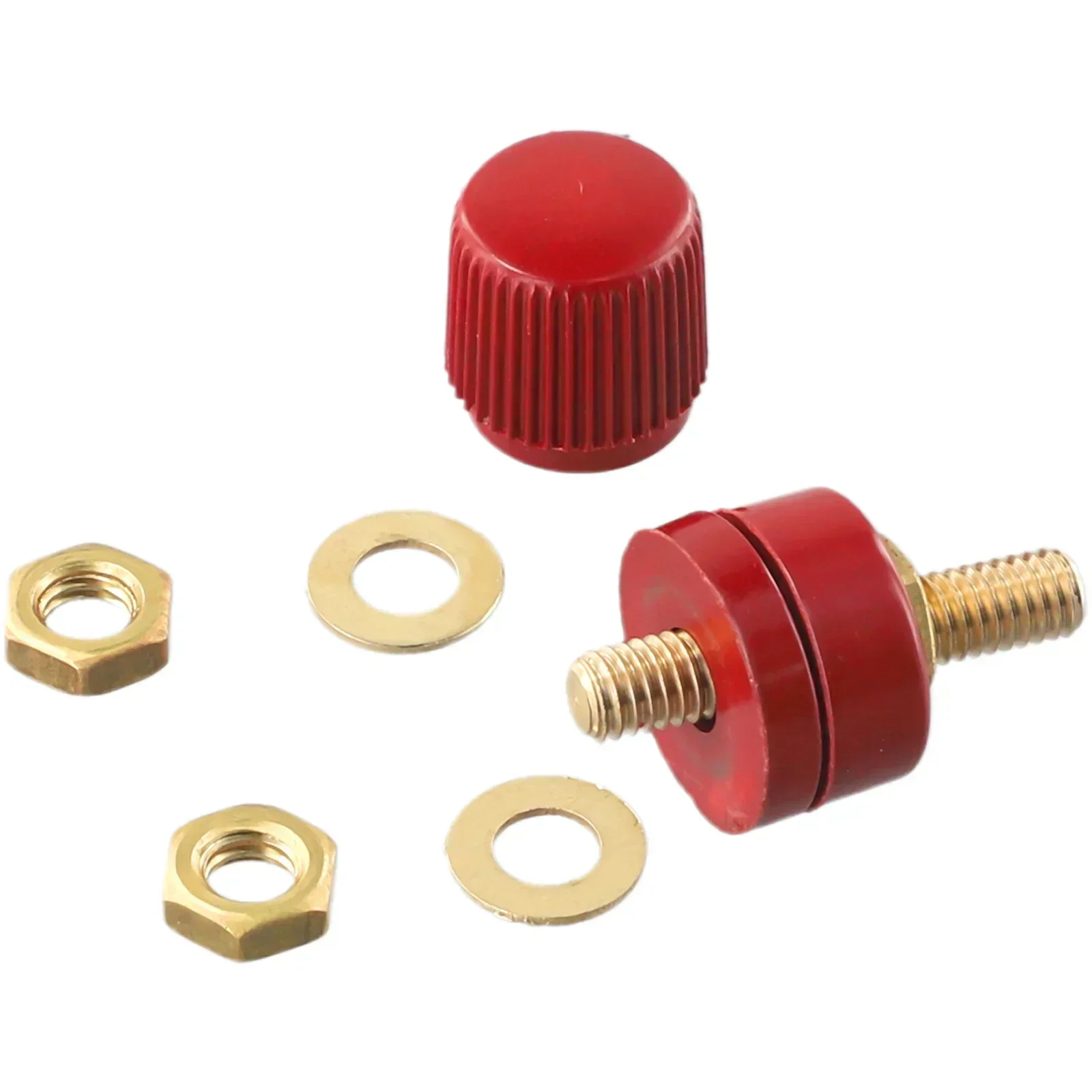 Brass Stud Premium Remote Battery Power Junction Post Connectors 6mm Replacement Terminals Kit Auto Accessories