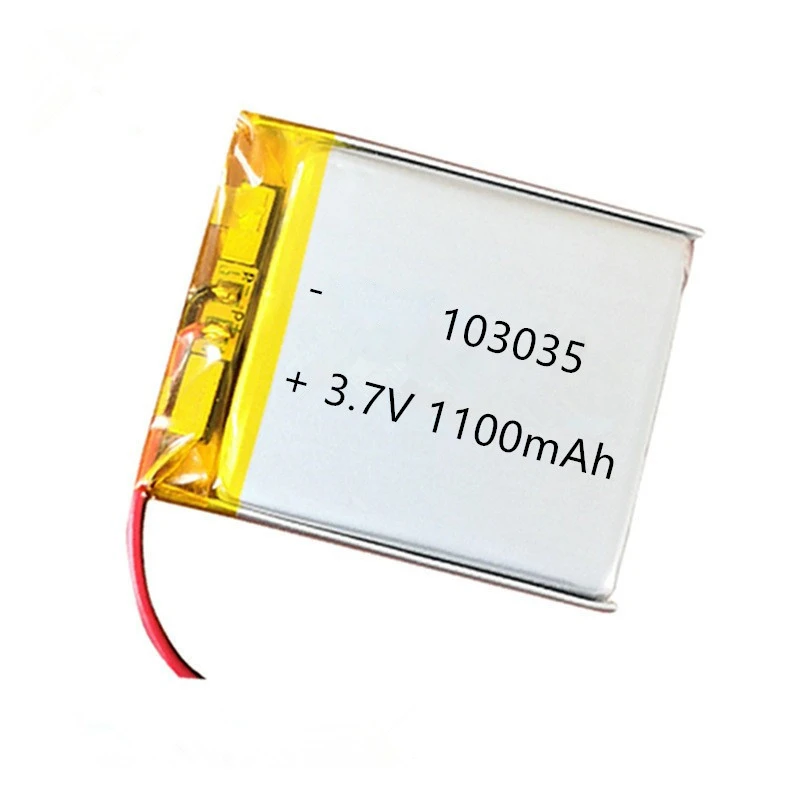 103035 3.7v 1100mah Polymer Lithium Battery Suitable For Recording Pens Driving Recorders E Books Handheld Computers