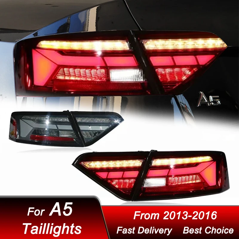 Hot Car Styling Tail Lights For Audi A5 13-16 DOT EMARK style full LED Tail Lamp Dynamic Turn Signal Light Tail Lamp Assembly