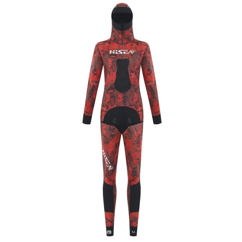 Wetsuit Women Scuba Diving Suit 3mm Neopprene 2-Pcs camouflage spearfishing suit winter swimsuit