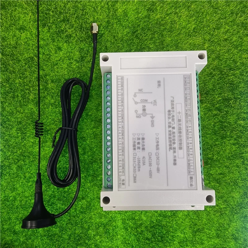 433M Industrial  DC 12V 24V 36V 48V 12CH  RF Wireless Remote Control Overhead travelling crane System Receiver Digital key RE