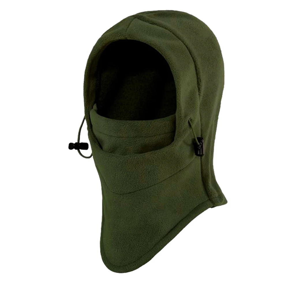 

Hats Fleece Face Protection Cap Outdoor Warm Balaclava Neck Warmer Green Men and Women