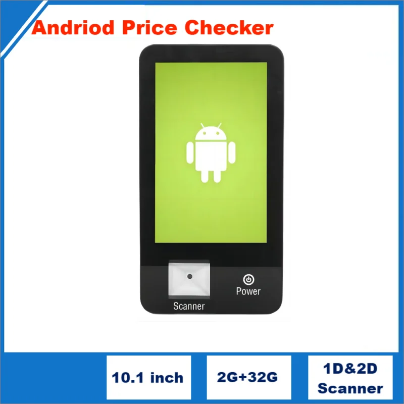 

10,1-дюймовый Android-устройство проверки цены с 1D/2D сканером, настенное крепление, сенсорный экран, ценник, проверка штрих-кода, проверка цены, WIFI Ethernet