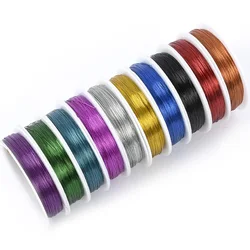 0.3/0.4/0.5mm 다채로운 철 와이어 에나멜 와이어 스풀 공예 소프트 와이어 DIY 쥬얼리 공예 액세서리 구슬 라인 모델링 디자인