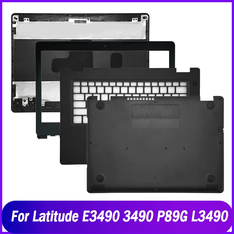 New Rear Lid For Dell Latitude E3490 3490 P89G L3490 Laptop LCD Back Cover Front Bezel Hinge Cover Palmrest Bottom Case Black