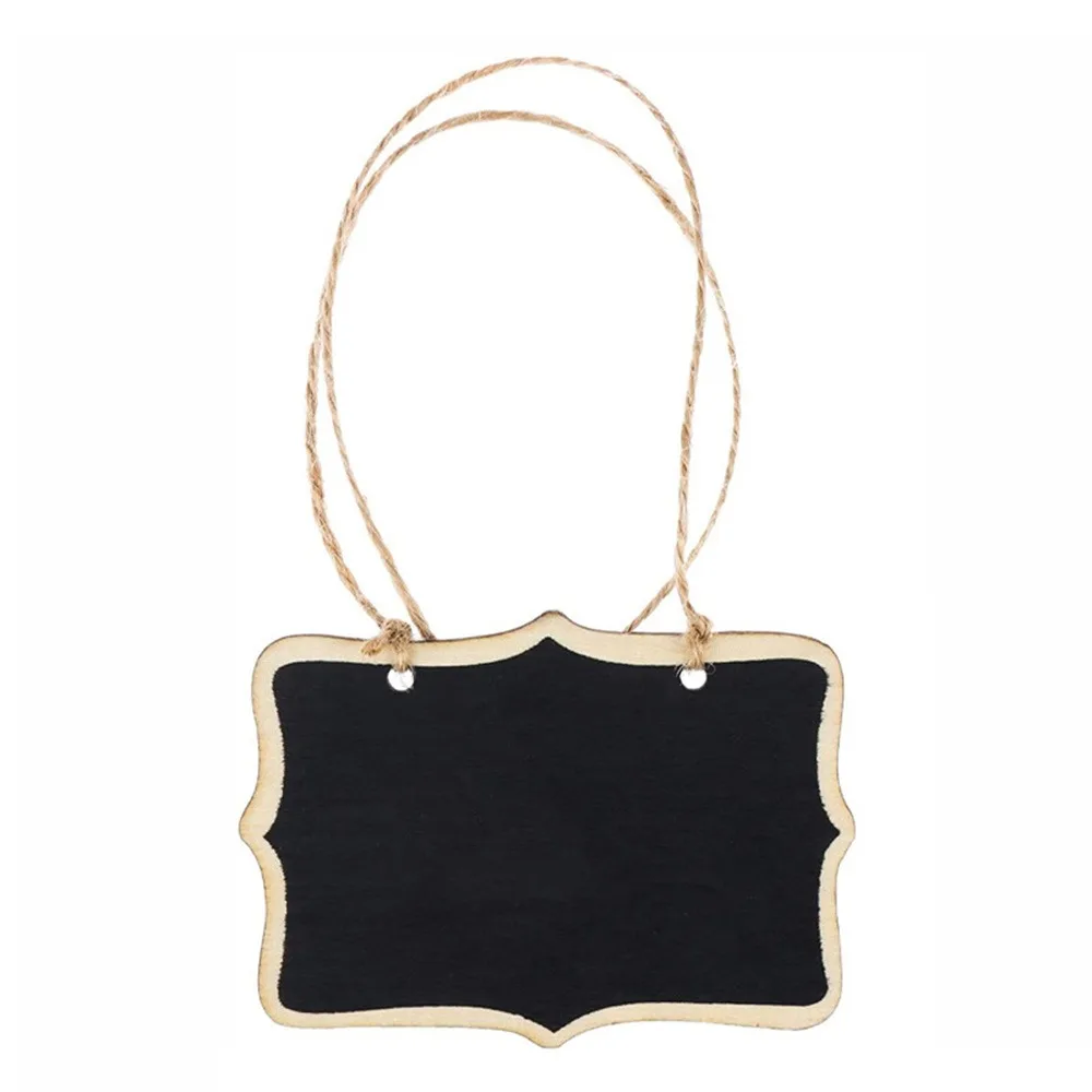 

20Pcs Chalkboard Wooden Mini Double-Sided Blackboards DIY Natrual Plant Tag Hanging Reusable Message Board Kitchen