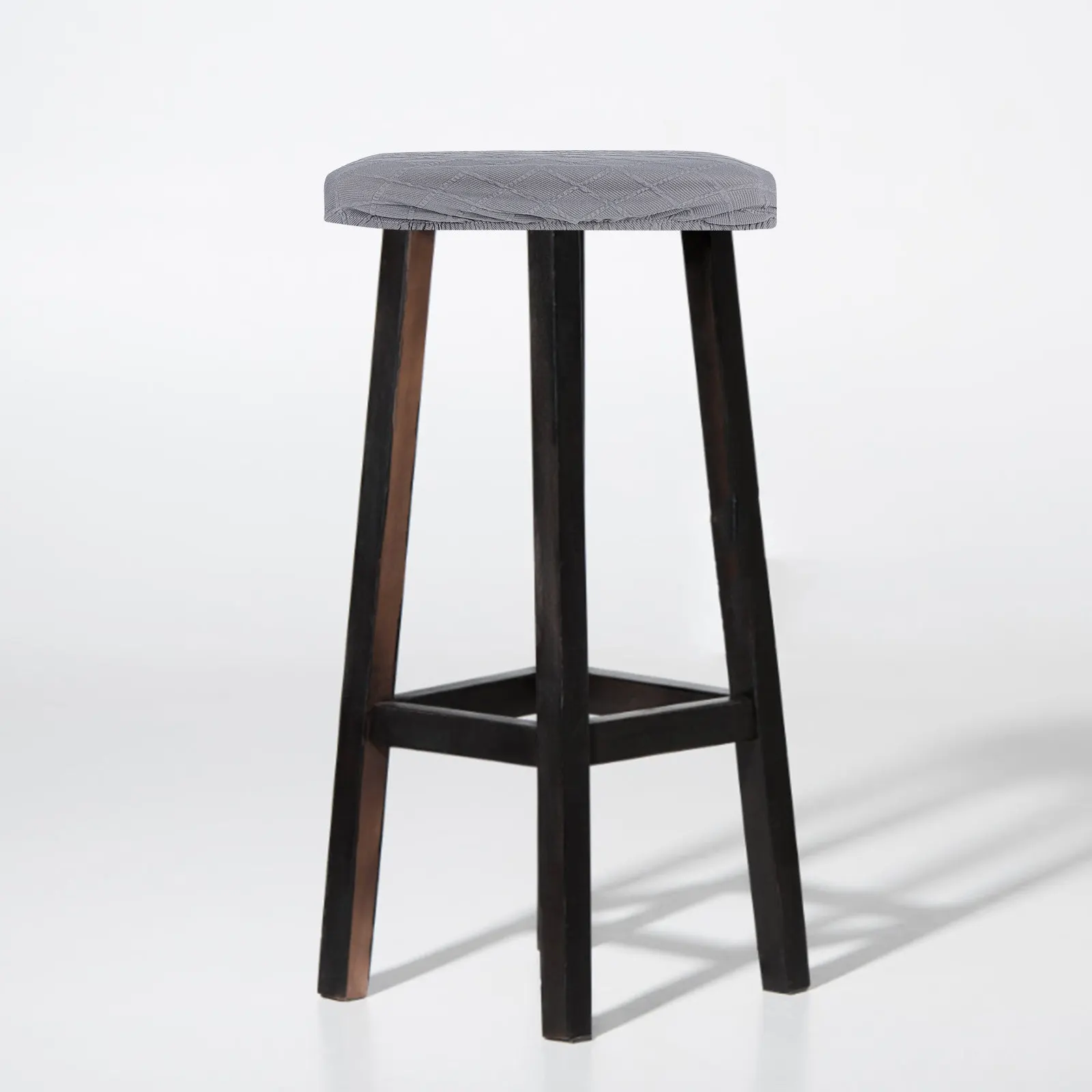 4Pcs Rectangle Stretch Stool Covers Elastic Chair Seat Protectors Vanity Kitchen Dining Stool Slipcovers Removable Washable