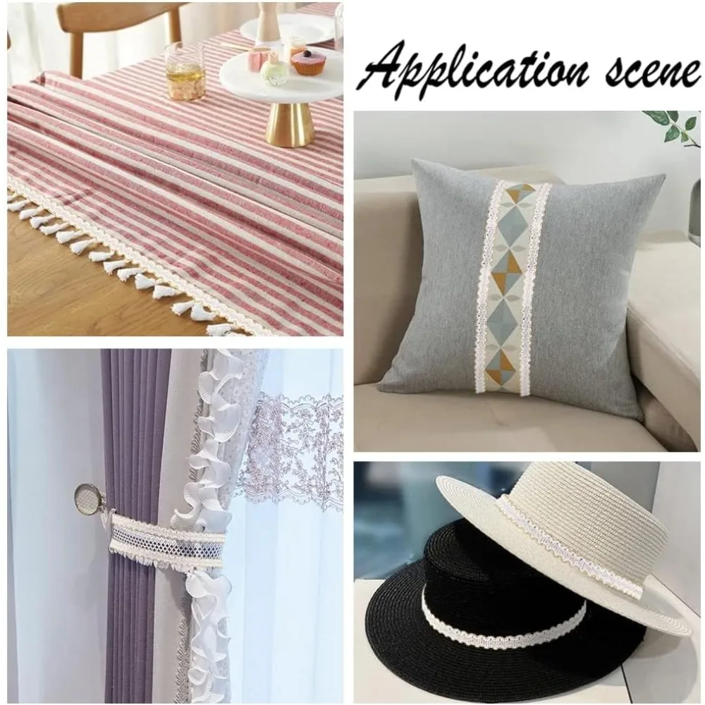 13 ياردة الأعرج جديلة حافة الذهب المنسوجة 1/2 بوصة الأبيض لامع S موجة الخياطة البوليستر الحرفية ل الستار الغلاف DIY بها بنفسك