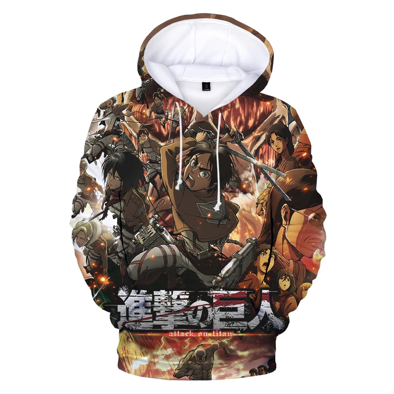 New Attack on Titan 3D Print Hoodie Sweatshirts Men Women Fashion Casual Long Sleeve Pullover Harajuku Streetwear Anime Hoodies