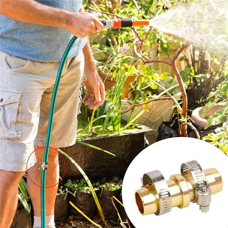 A19F-Schlauch-Reparaturset, 4er-Pack für 3/4"- 5/8" Wasserschläuche mit Edelstahlklemmen zur Befestigung von Gartenschläuchen – Detail 5