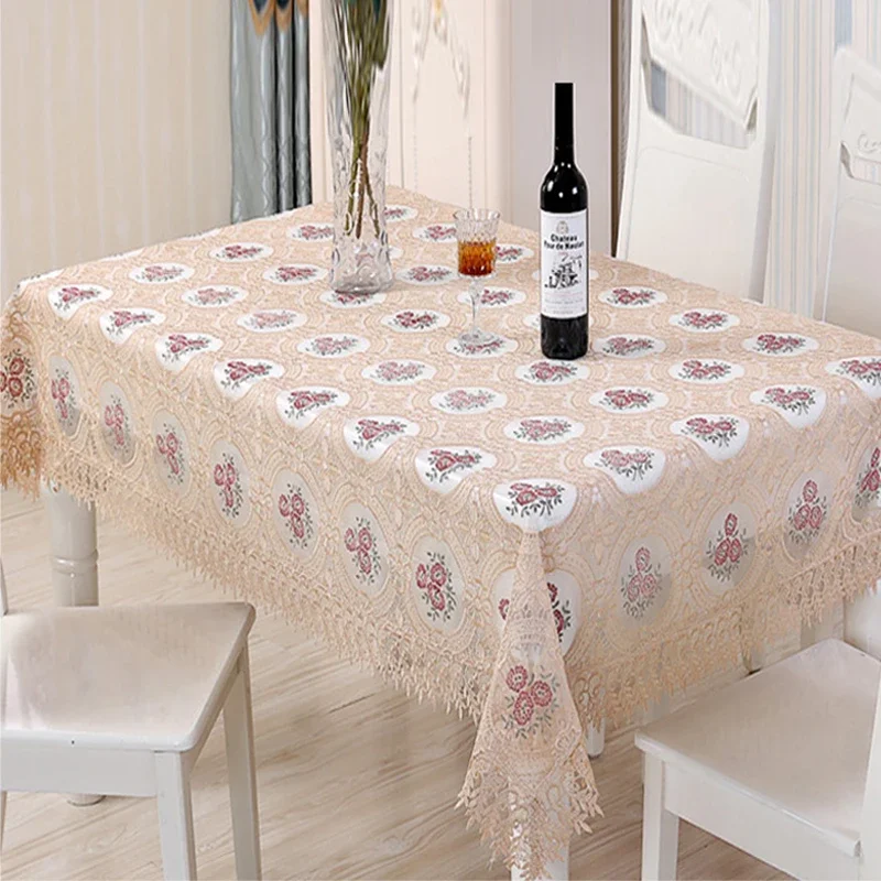 Embroidery Lace Table Cloth Northern Europe Pastoral Style Tablecloth for Wedding Party Decor Home Decor Table Photography Props