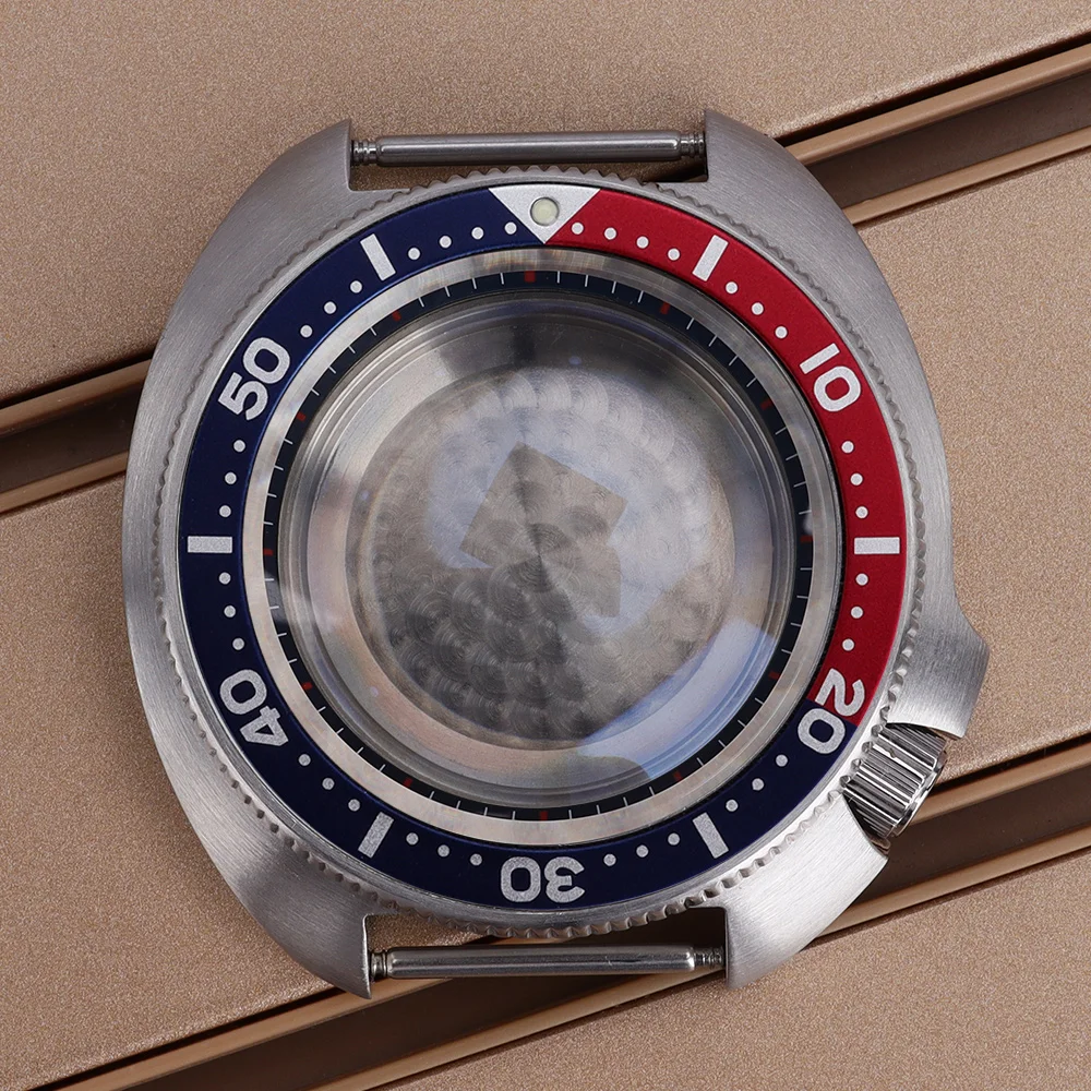 44 مللي متر ساعة رجالي حافظة ل Mod SKX 6105 007 NH34 NH35 NH36 NH38 4R36 حركات التونة الفم وزارة الدفاع أجزاء 28.5 مللي متر الطلب مع حلقة الفصل #6