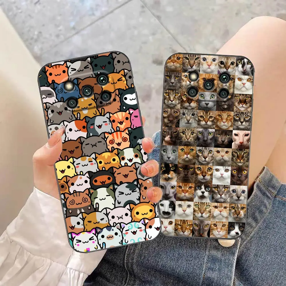 Phone Case For Xiaomi Mi Note 10 3 Lite Poco X5 M5 M4 C40 F4 X4 X3 M3 F3 GT Pro Nfc 5G 4G Mix 3 2S 2 Play Cute Funny Crying Cat