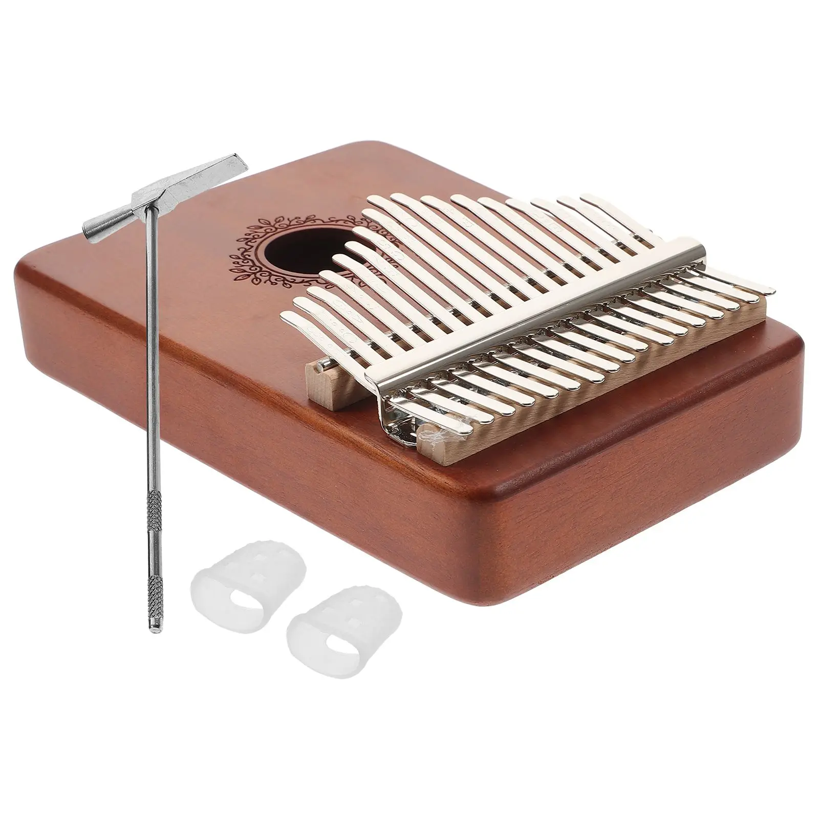 

Pcs 17 Keys Portable Thumb Piano Kalimba Durable Wooden Finger Piano Musical Instrument For Beginners Long Lasting Sound Smooth