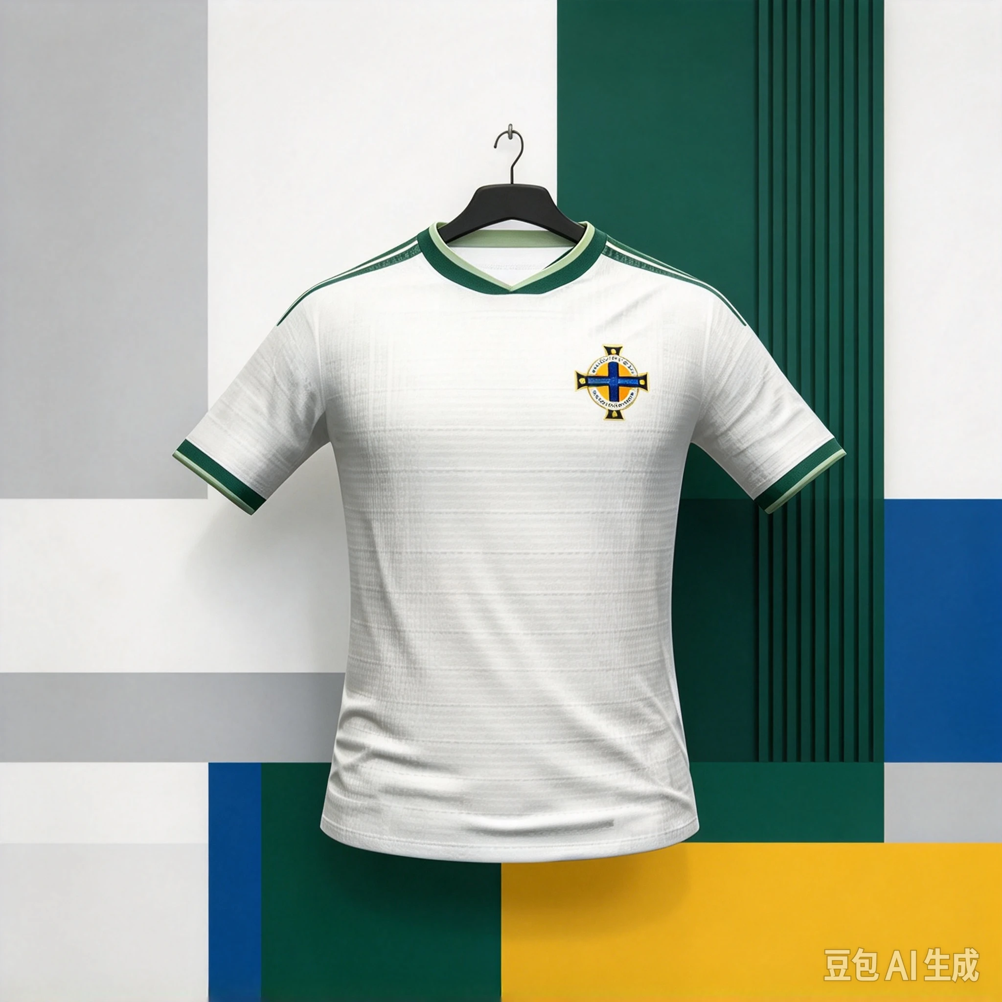 26-27 Northern Ireland Soccer Jersey Men White Green Trim Football Shirt Breathable Quick Dry Unisex Fan Top