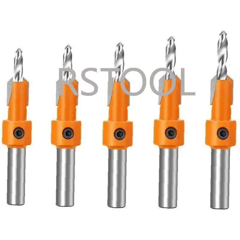 Shank HSS Woodworking Countersink Router Bit Set Screw Extractor Remon Demolition for Wood Milling Cutter